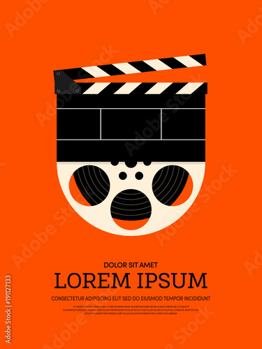 Movie and film festival modern typography poster background