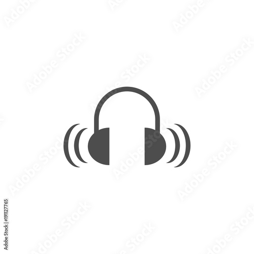 sound from headphones icon. Elements of web icon. Premium quality graphic design icon. Signs and symbols collection icon for websites, web design, mobile app