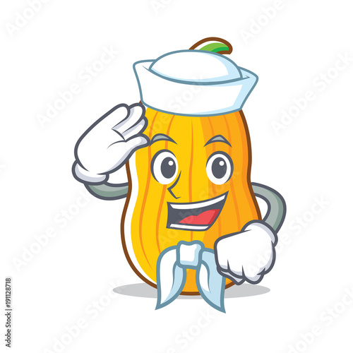 Sailor butternut squash character cartoon