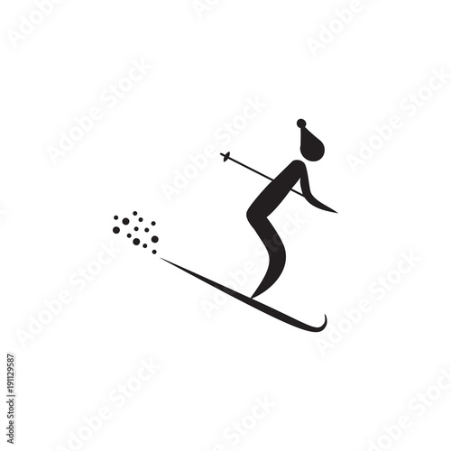 skiing icon. Elements of sportsman icon. Premium quality graphic design icon. Signs and symbols collection icon for websites, web design, mobile app