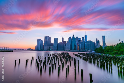 Manhattan Skyline at dusk, New York City