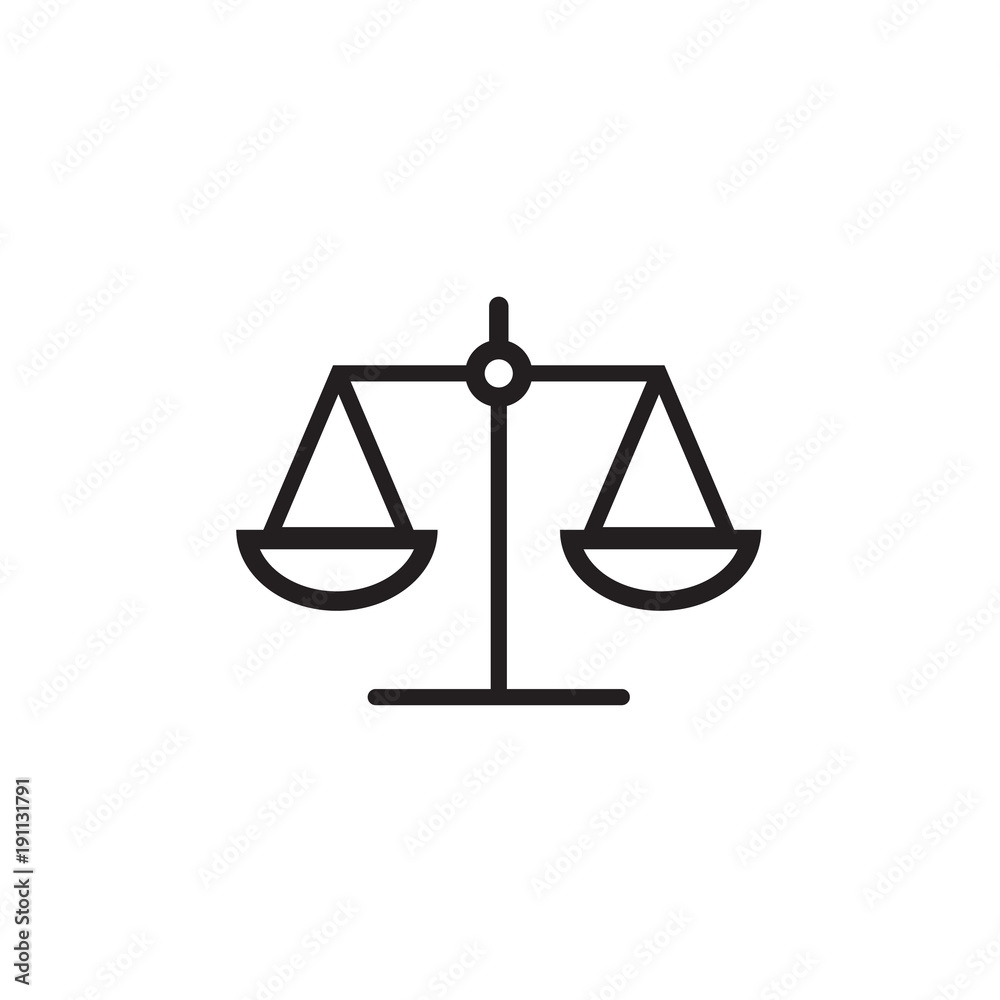 Law scale icon Vector illustration, EPS10. Law scale icon Vector illustration, EPS10.