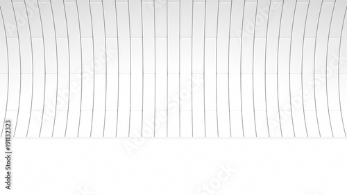 Fototapeta Naklejka Na Ścianę i Meble -  White geometric background. abstract stripe Paper pattern. 3d rendering