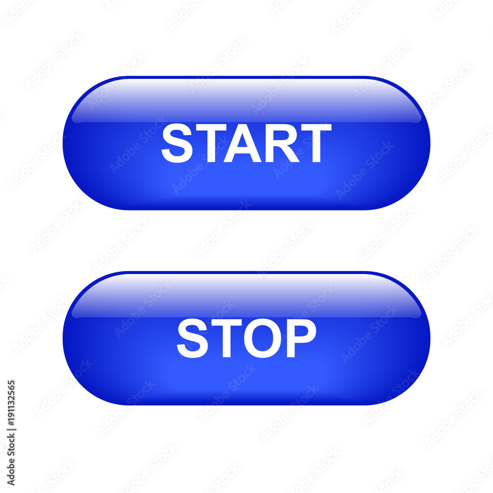 start button and stop button set isolated vector start button and stop button set isolated vector