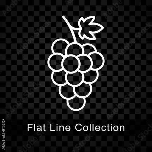 grapes icon on checkered background