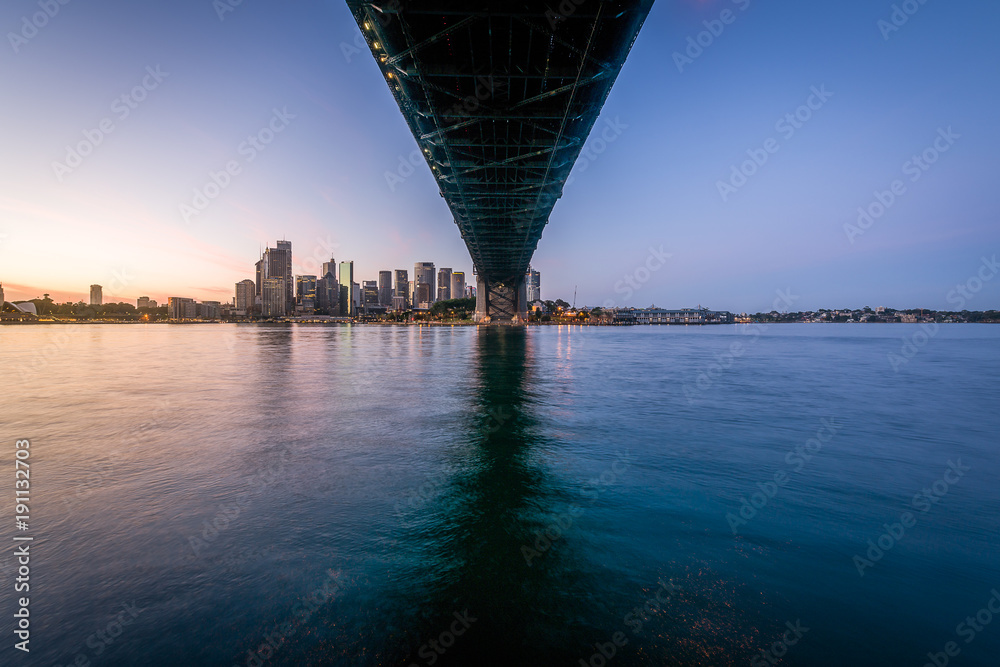 Beneath the Sydney Harbour Bridge at Dawn