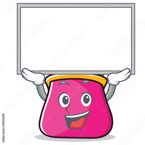 Up board purse character cartoon style