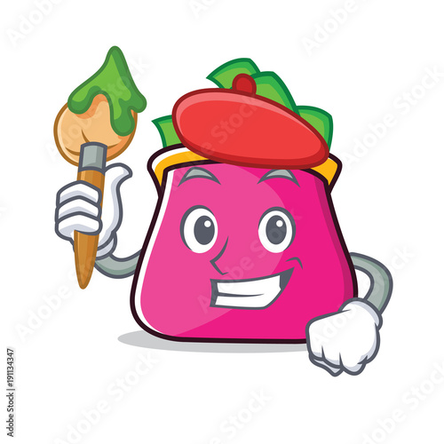 Artist purse character cartoon style