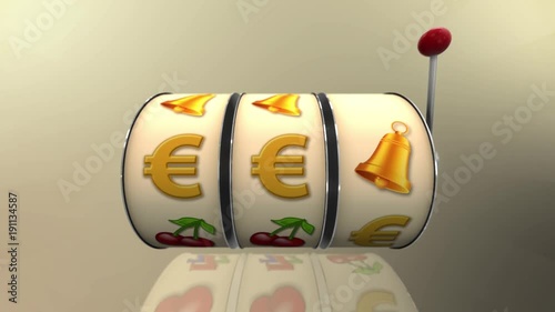Wallpaper Mural Slot machine wheels, with euro symbol, video with different ends, matte / alpha channel Torontodigital.ca