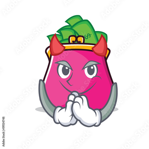 Devil purse character cartoon style