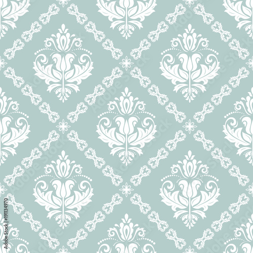 Orient vector classic pattern. Seamless abstract background with vintage elements. Orient blue and white background