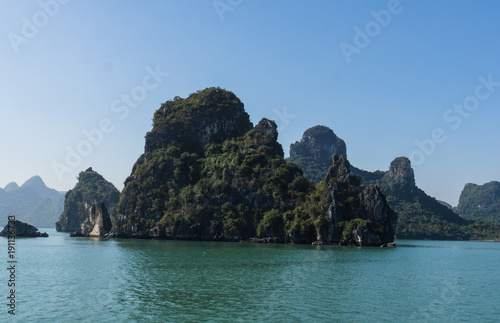 limestone karsts in Ha Long Bay, Vietnam