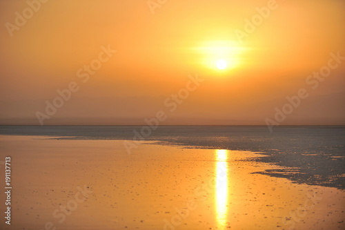 Sunset in the hottest place on the planet Earth - Desert Danakil  Ethiopia 