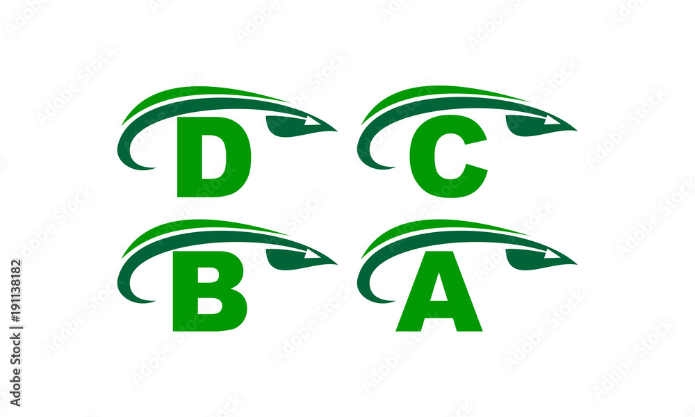 Swoosh Leaf Template Set Swoosh Leaf Template Set