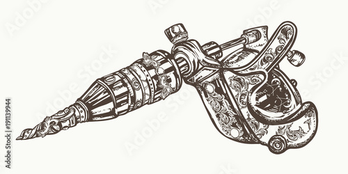 Tattoo machine vector