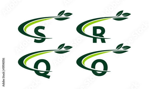 Swoosh Leaf Template Set