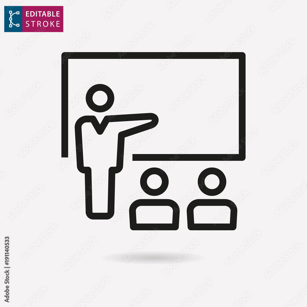Management consulting line vector icon. Editable stroke.