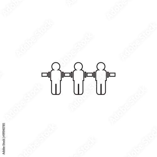 Kicker line vector icon