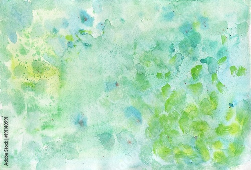 Hand drawn watercolor abstract blot texture colourful background