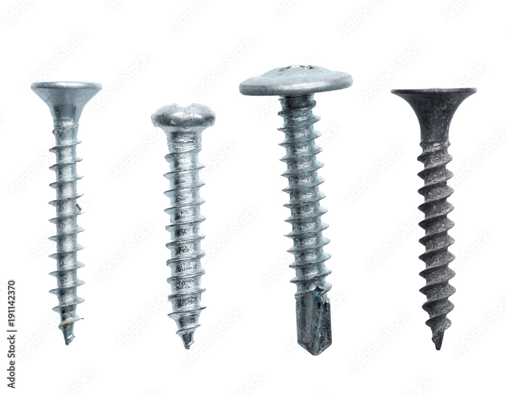 screw isolated on white screw isolated on white