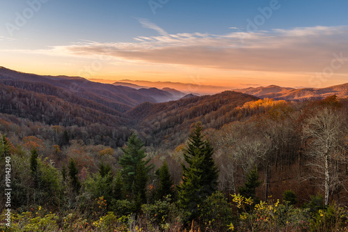 Sunrise in Great Smoky Mountains photo