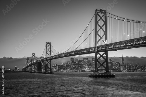 Bay Bridge Black and White #191142928