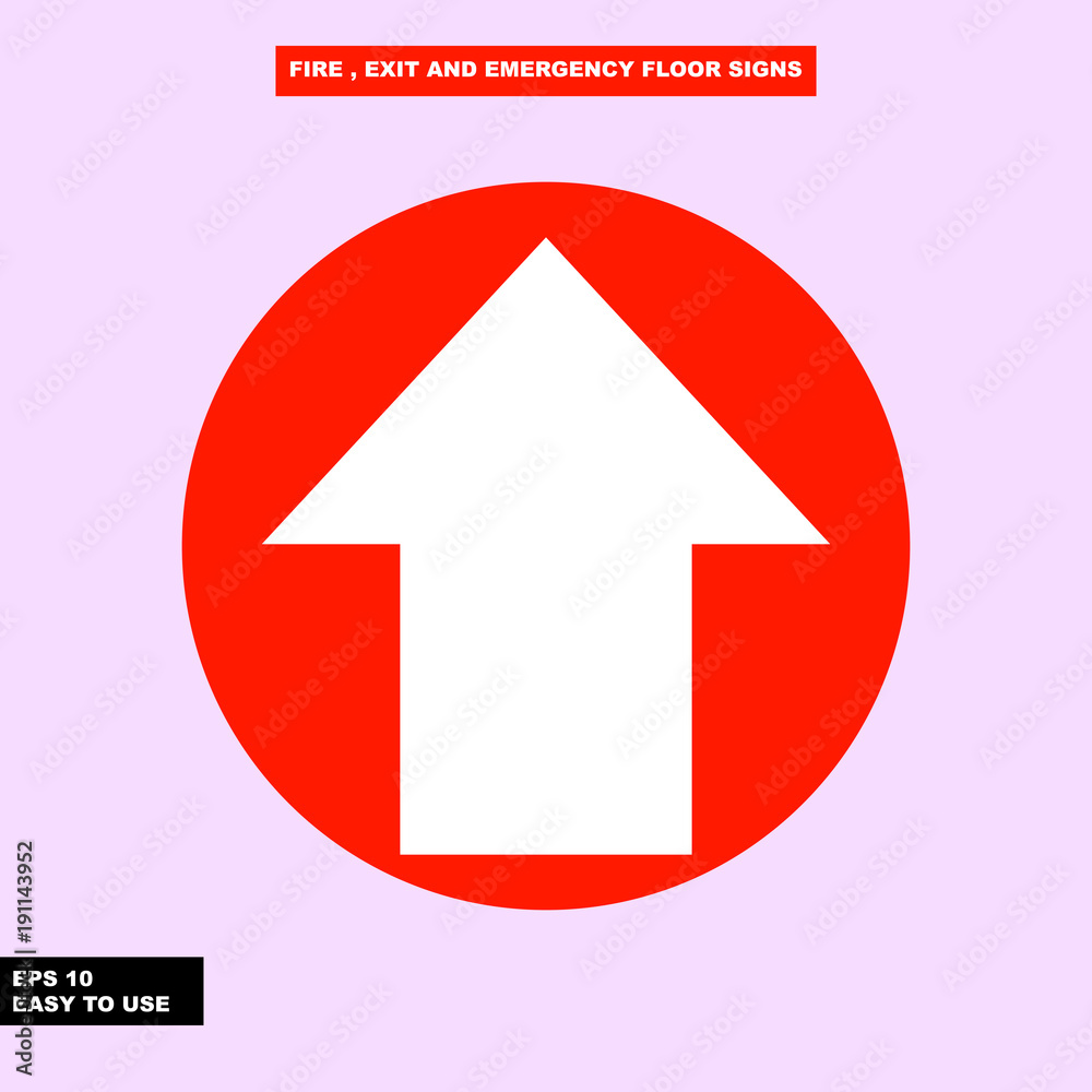Fire exit and emergency sign in vector style version, easy to use and print Fire exit and emergency sign in vector style version, easy to use and print