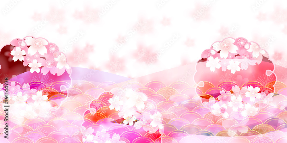 Fototapeta premium 桜 春 花 背景