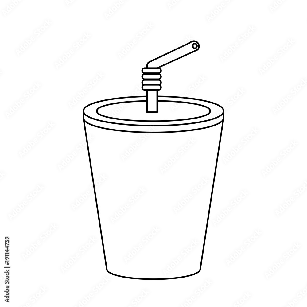 Soda cup beverage icon vector illustration graphic design