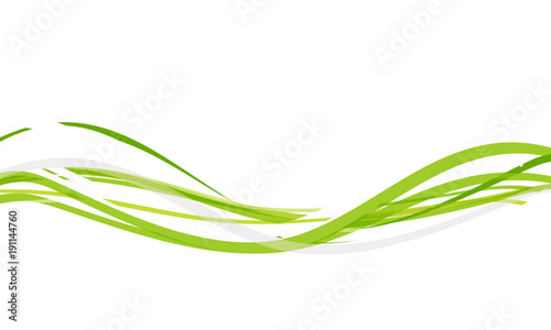 Welle Wellen Band Banner Grün Hintergrund