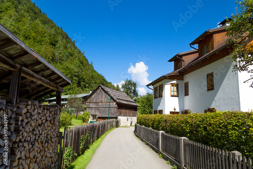 Wallpaper Mural Hallstatt Village with Historic Mountain Houses Torontodigital.ca