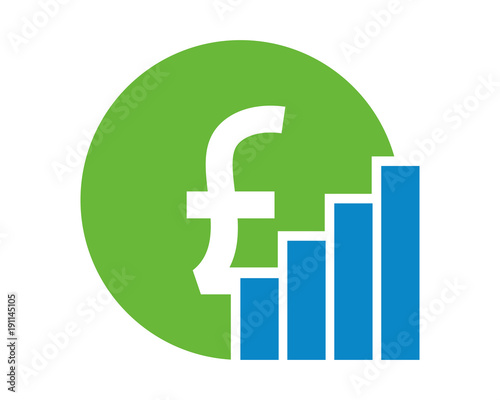 pound sterling chart money currency price image vector icon logo symbol