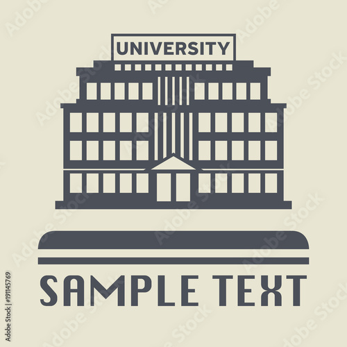 University building icon or sign