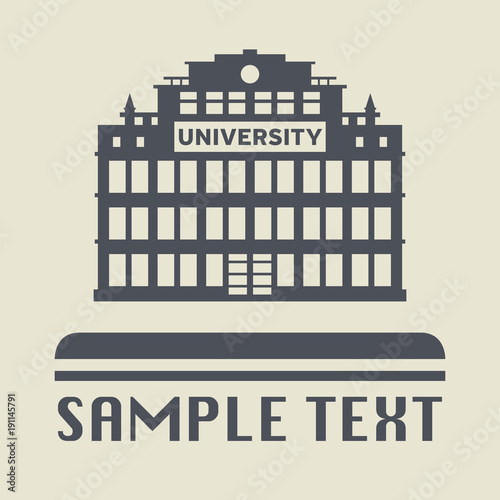 University building icon or sign
