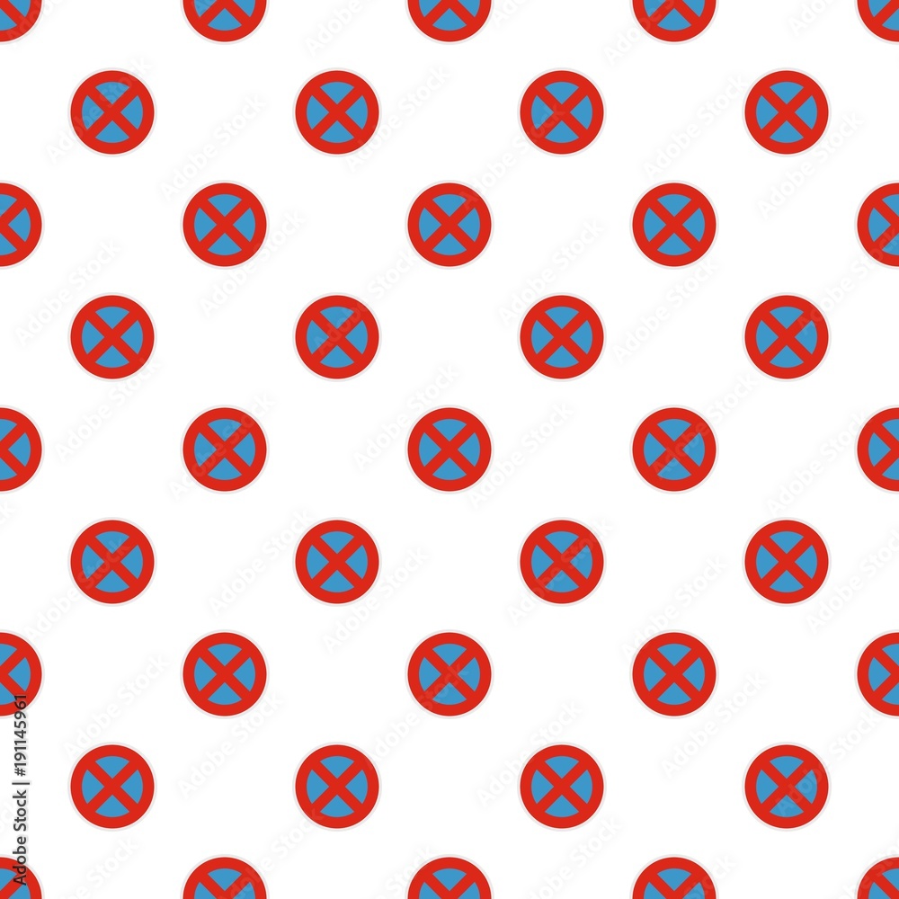 Stop prohibited pattern seamless in flat style for any design Stop prohibited pattern seamless in flat style for any design