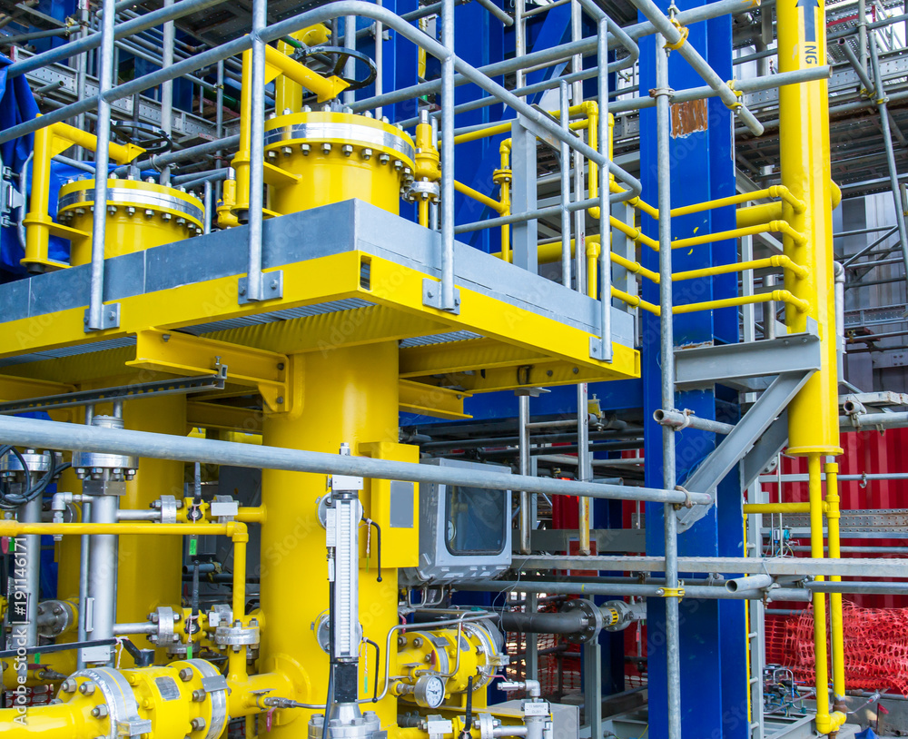 Industrial zone,Gas metering station and pipeline at power plant Industrial zone,Gas metering station and pipeline at power plant