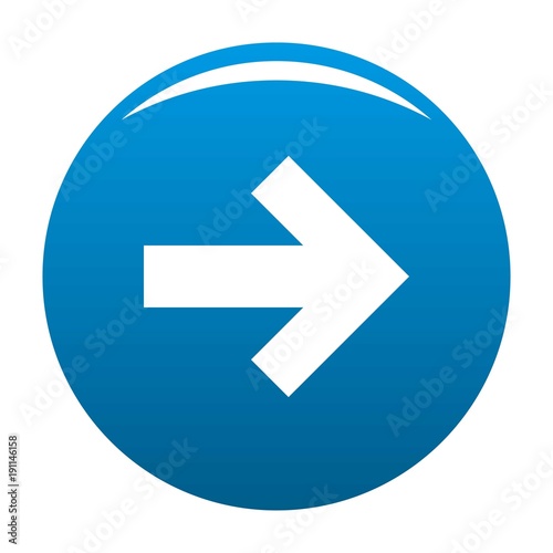 Arrow icon vector blue circle isolated on white background 