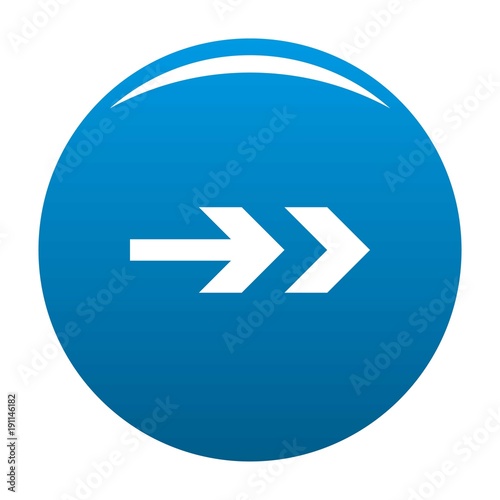 Arrow icon vector blue circle isolated on white background 