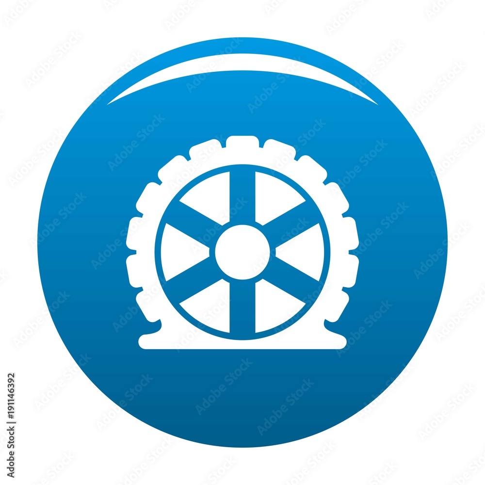Auto tire icon vector blue circle isolated on white background Auto tire icon vector blue circle isolated on white background