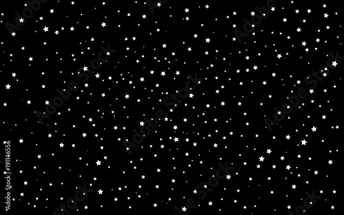 White stars in black space