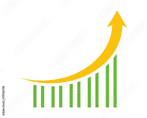 arrow chart graph diagram image vector icon logo symbol