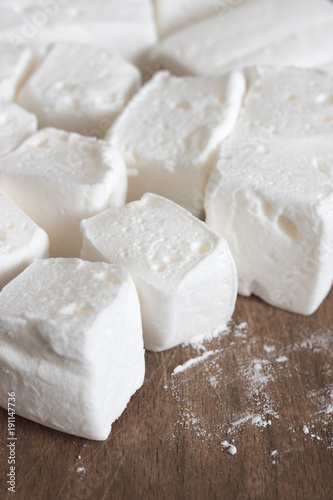 White homemade marshmallow