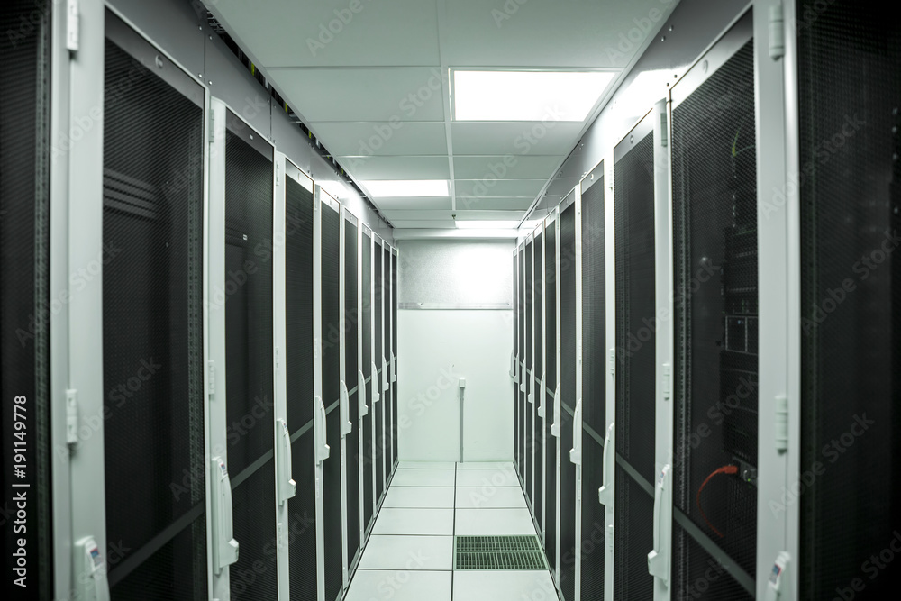 large black server room