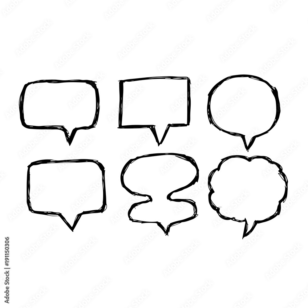 Speech Bubble icon hand drawn Speech Bubble icon hand drawn