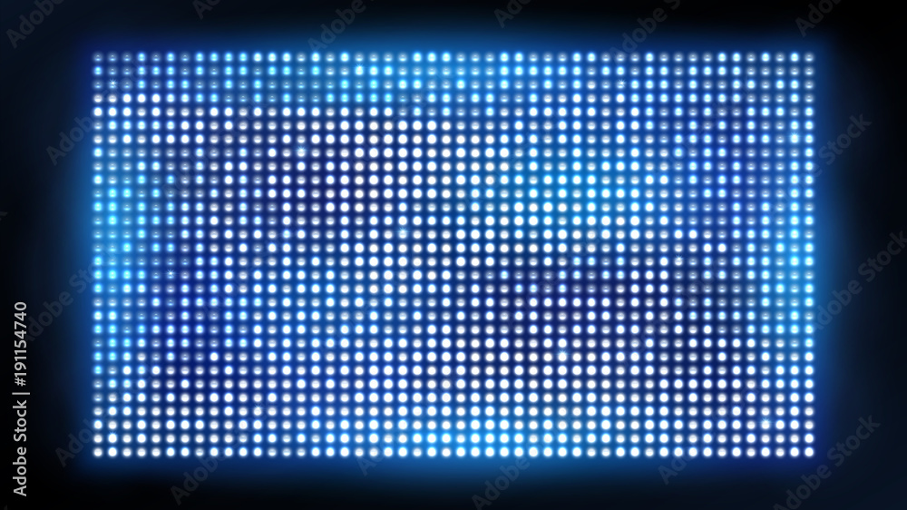 Bright led projection screen. Cinema and entertainment vector display