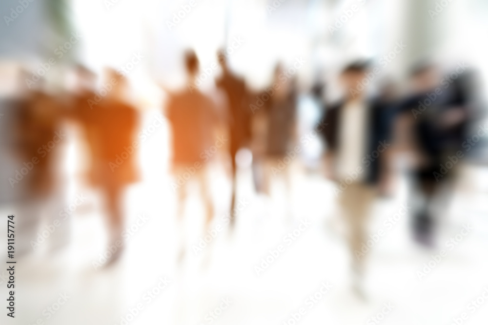 Abstract zoom blur people walking Abstract zoom blur people walking