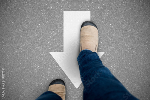 One walking on opposite direction path