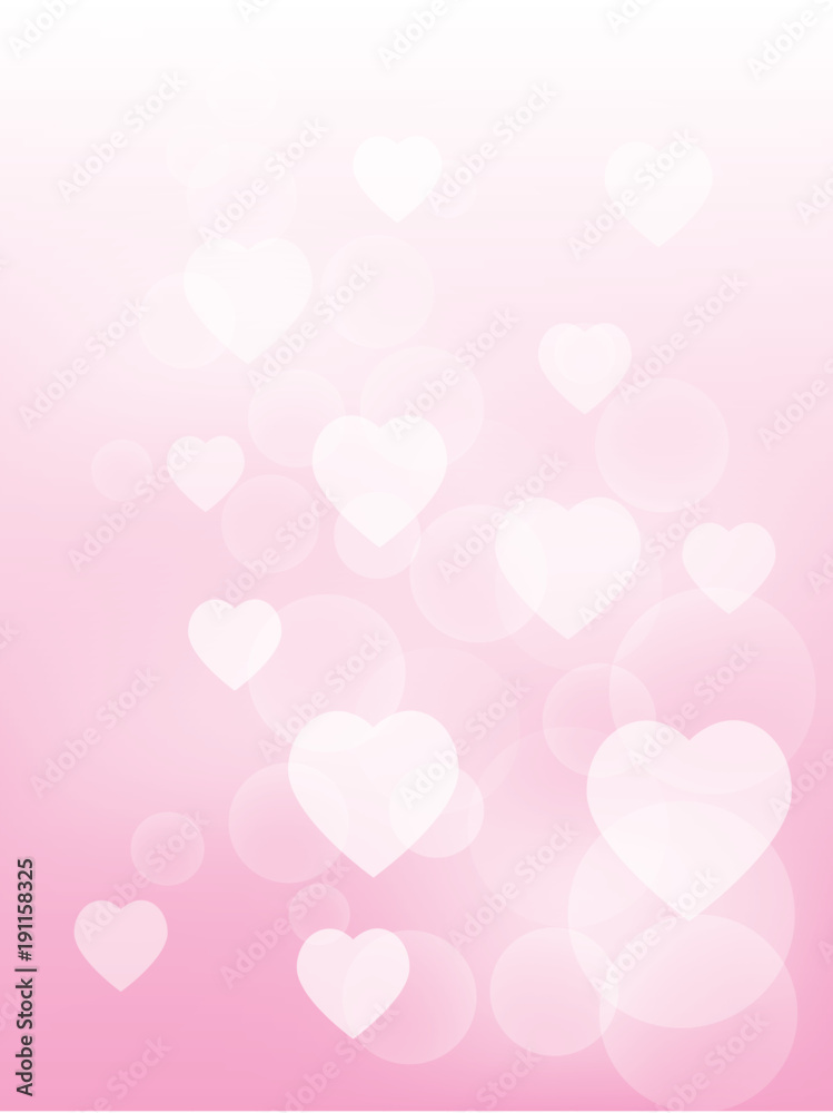 Pink heart and round bokeh abstract vector graphic design Pink heart and round bokeh abstract vector graphic design