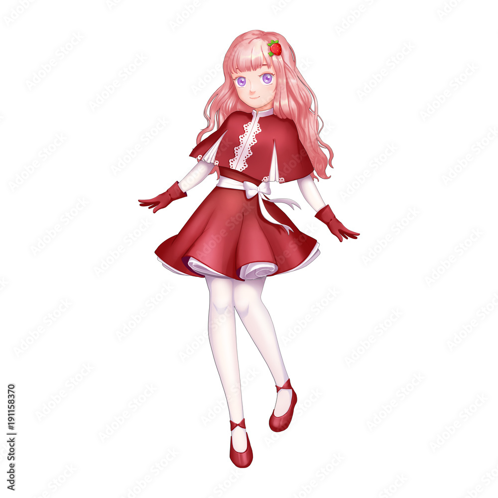 Strawberry Girl with Anime and Cartoon Style. Video Game's Digital CG Artwork, Concept Illustration, Realistic Cartoon Style Character Design
Strawberry Girl with Anime and Cartoon Style. Video Game's Digital CG Artwork, Concept Illustration, Realistic Cartoon Style Character Design