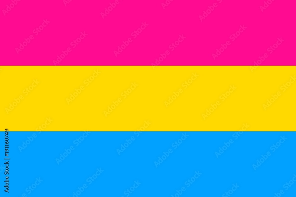 Pansexual standard movement lgbt, flat icon. Sign of sexual minorities, gays and lesbians. Vector illustration of a colorful flag Pansexual standard movement lgbt, flat icon. Sign of sexual minorities, gays and lesbians. Vector illustration of a colorful flag